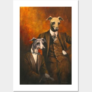 Italian Greayhound Vintage Gentlemen Posters and Art